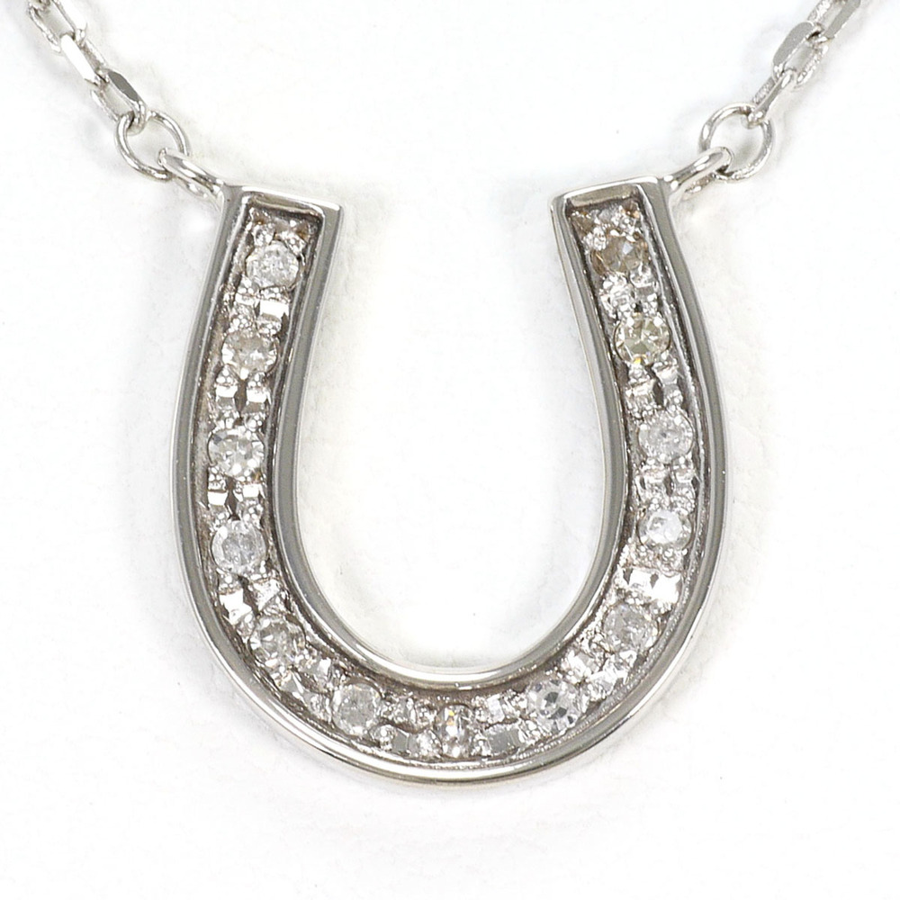 VINTAGE 14k Silver Diamond Necklace